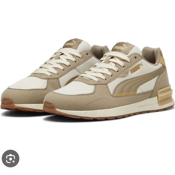 Puma Other - Puma Graviton Khaki and Cream Soft Foam Athletic Shoes 10.5